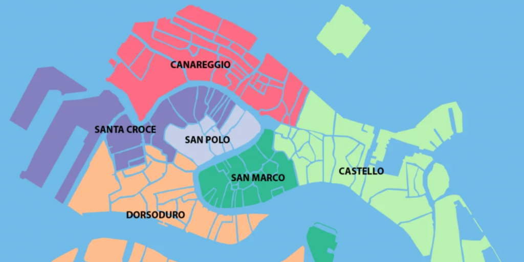 The Six Districts of Venice