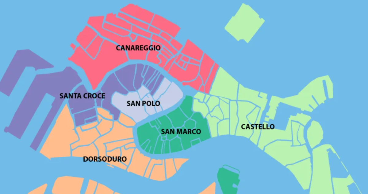 The Six Districts of Venice