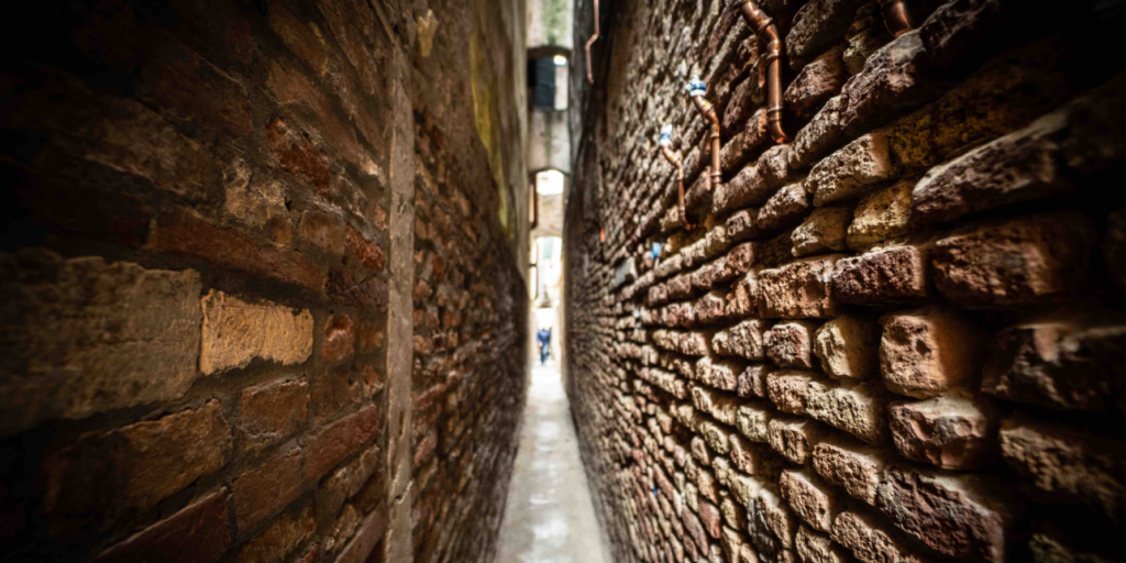 Venice's narrow streets